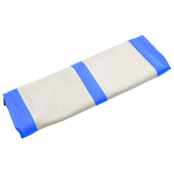 Inflatable Gymnastics Mat with Pump 400x100x15 cm PVC Blue