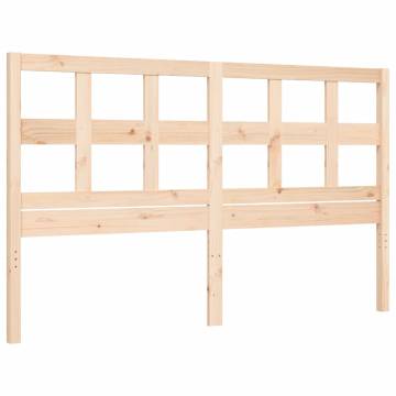 Bed Frame with Headboard 160x200 cm Solid Wood