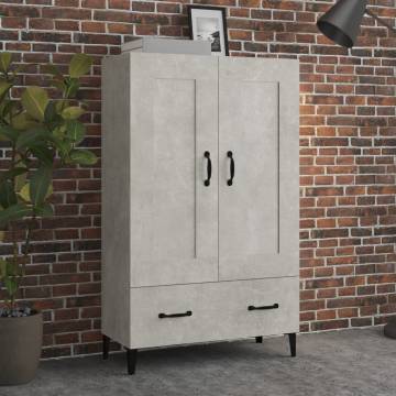 Highboard Concrete Grey 70x31x115 cm Engineered Wood