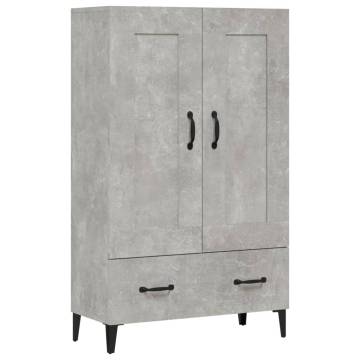 Highboard Concrete Grey 70x31x115 cm Engineered Wood