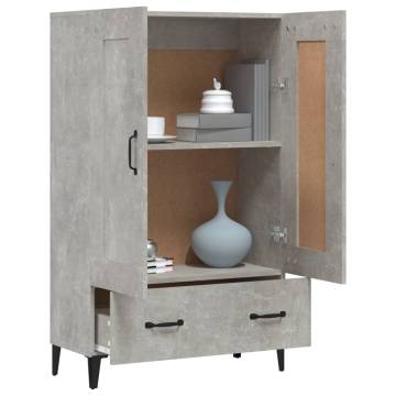 Highboard Concrete Grey 70x31x115 cm Engineered Wood