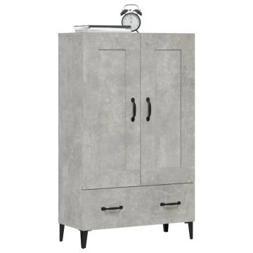 Highboard Concrete Grey 70x31x115 cm Engineered Wood