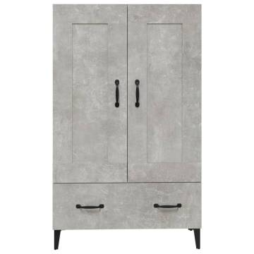 Highboard Concrete Grey 70x31x115 cm Engineered Wood