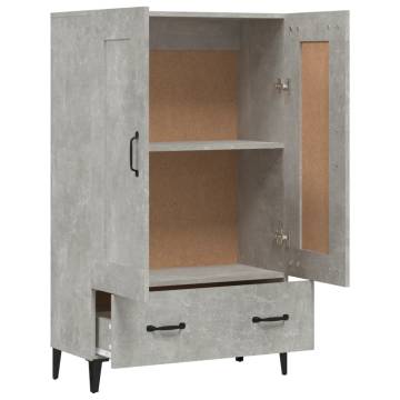 Highboard Concrete Grey 70x31x115 cm Engineered Wood