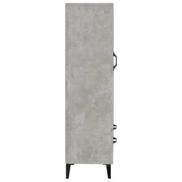 Highboard Concrete Grey 70x31x115 cm Engineered Wood