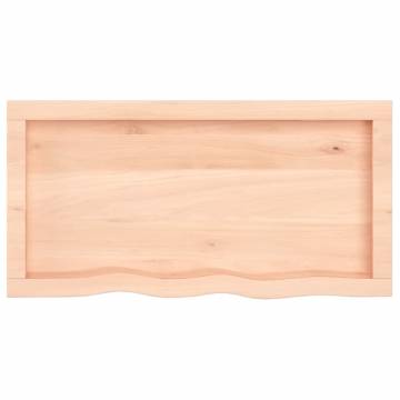 Bathroom Countertop 80x40x(2-4) cm Untreated Solid Wood