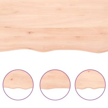 Bathroom Countertop 80x40x(2-4) cm Untreated Solid Wood