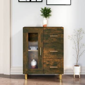 Sideboard Smoked Oak 69,5x34x90 cm Engineered Wood