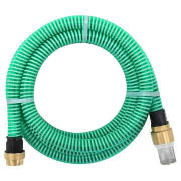 Suction Hose with Brass Connectors Green 1.1" 10 m PVC