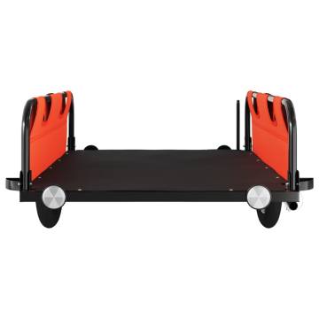 Bike Trailer Orange Oxford Fabric and Iron