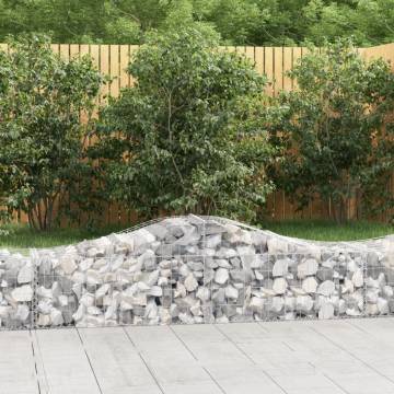 Arched Gabion Baskets 3 pcs 200x50x40/60 cm Galvanised Iron