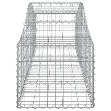 Arched Gabion Baskets 3 pcs 200x50x40/60 cm Galvanised Iron