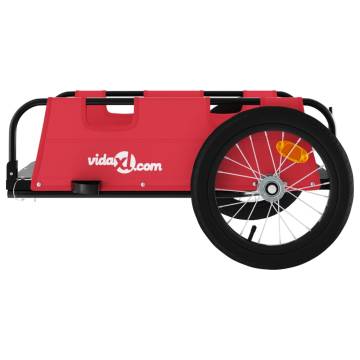 Bike Trailer Red Oxford Fabric and Iron