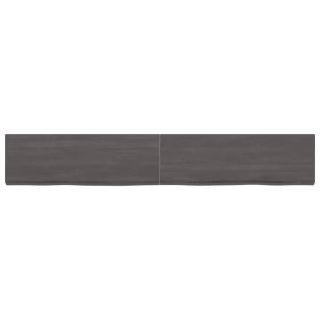 Bathroom Countertop Dark Brown 180x30x(2-4) cm Treated Solid Wood