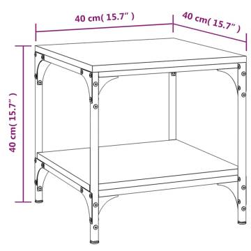 Side Tables 2 pcs Grey Sonoma 40x40x40 cm Engineered Wood