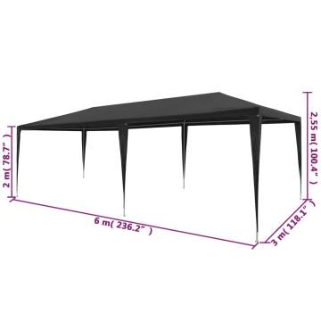 Party Tent 3x6 m PE Anthracite