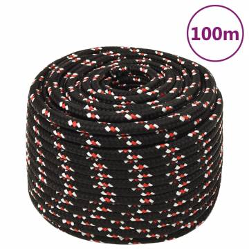 Boat Rope Black 12 mm 100 m Polypropylene