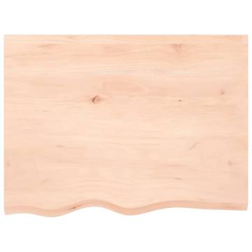 Bathroom Countertop 80x60x(2-6) cm Untreated Solid Wood