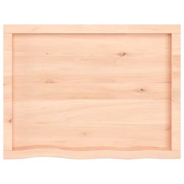 Bathroom Countertop 80x60x(2-6) cm Untreated Solid Wood