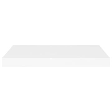 Floating Wall Shelf White 60x23.5x3.8 cm MDF