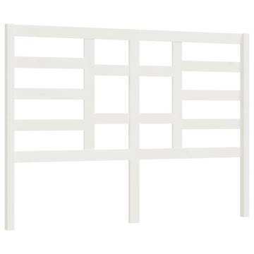 Bed Headboard White 146x4x104 cm Solid Wood Pine