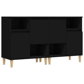 Sideboards 2 pcs Black 60x35x70 cm Engineered Wood