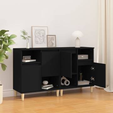 Sideboards 2 pcs Black 60x35x70 cm Engineered Wood