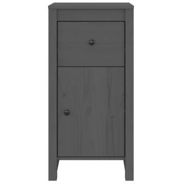 Sideboards 2 pcs Grey 40x35x80 cm Solid Wood Pine