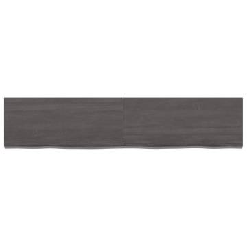 Bathroom Countertop Dark Brown 140x30x(2-4) cm Treated Solid Wood