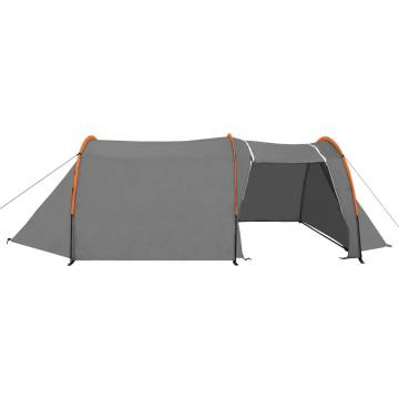 Camping Tent 4 Persons Grey and Orange