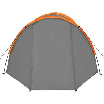 Camping Tent 4 Persons Grey and Orange