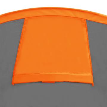 Camping Tent 4 Persons Grey and Orange