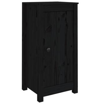 Sideboards 2 pcs Black 40x35x80 cm Solid Wood Pine