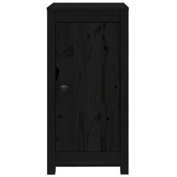 Sideboards 2 pcs Black 40x35x80 cm Solid Wood Pine