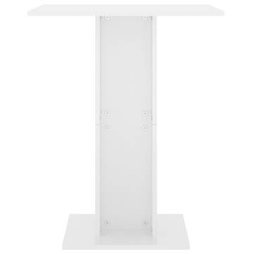 Bistro Table High Gloss White 60x60x75 cm Engineered Wood