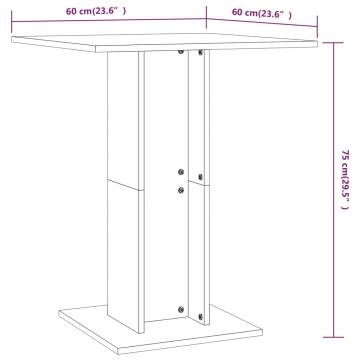 Bistro Table High Gloss White 60x60x75 cm Engineered Wood