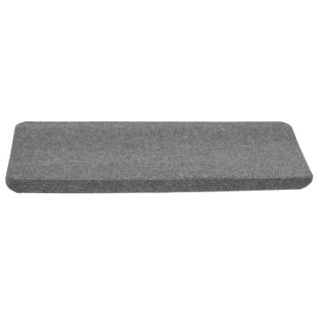 Stair Mats Self-adhesive 15 pcs 65x24.5x3.5 cm Grey