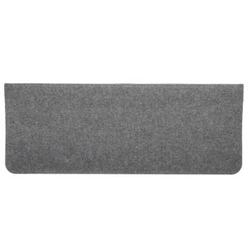 Stair Mats Self-adhesive 15 pcs 65x24.5x3.5 cm Grey