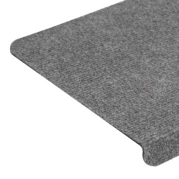 Stair Mats Self-adhesive 15 pcs 65x24.5x3.5 cm Grey