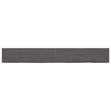 Bathroom Countertop Dark Brown 220x30x(2-6) cm Treated Solid Wood