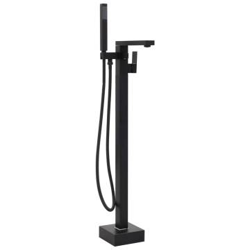 Freestanding Bathtub Faucet Black Stainless Steel 90 cm