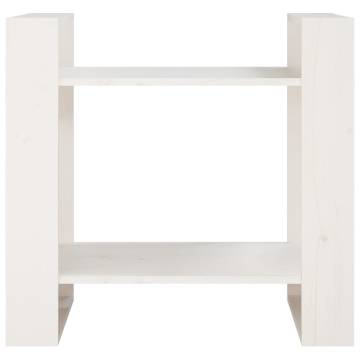 Book Cabinet/Room Divider White 60x35x57 cm Solid Wood Pine