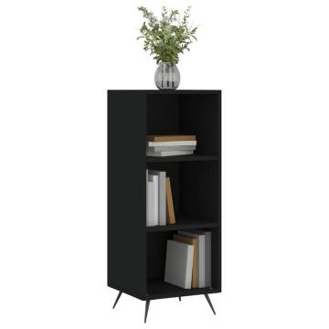 vidaxL Shelf Cabinet Black 34.5x32.5x90 cm Engineered Wood