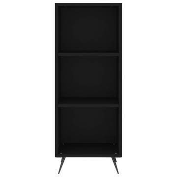 vidaxL Shelf Cabinet Black 34.5x32.5x90 cm Engineered Wood