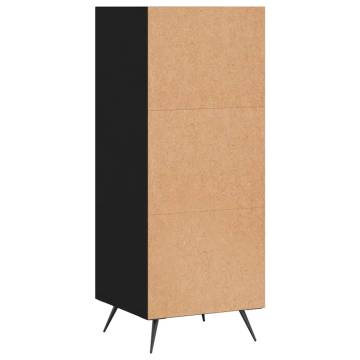 vidaxL Shelf Cabinet Black 34.5x32.5x90 cm Engineered Wood