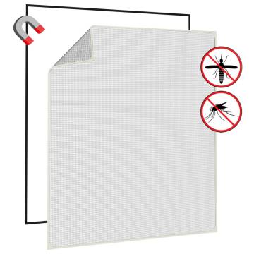 Magnetic Insect Screen for Windows White 130x150 cm