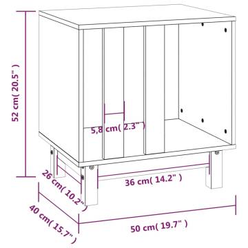 Dog House Grey 50x40x52 cm Solid Wood Pine