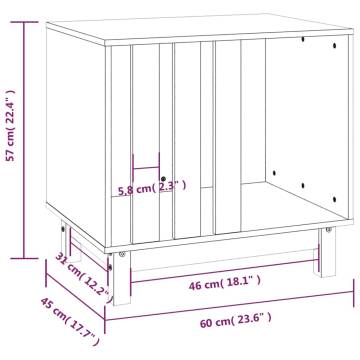 Dog House Grey 60x45x57 cm Solid Wood Pine