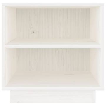 Bedside Cabinet White 40x34x40 cm Solid Wood Pine