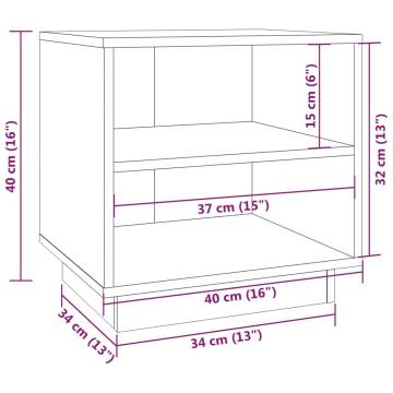 Bedside Cabinet White 40x34x40 cm Solid Wood Pine